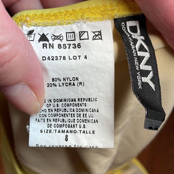 DKNY Yellow Halter Swimsuit , one piece, 8 - Picture 7 of 7